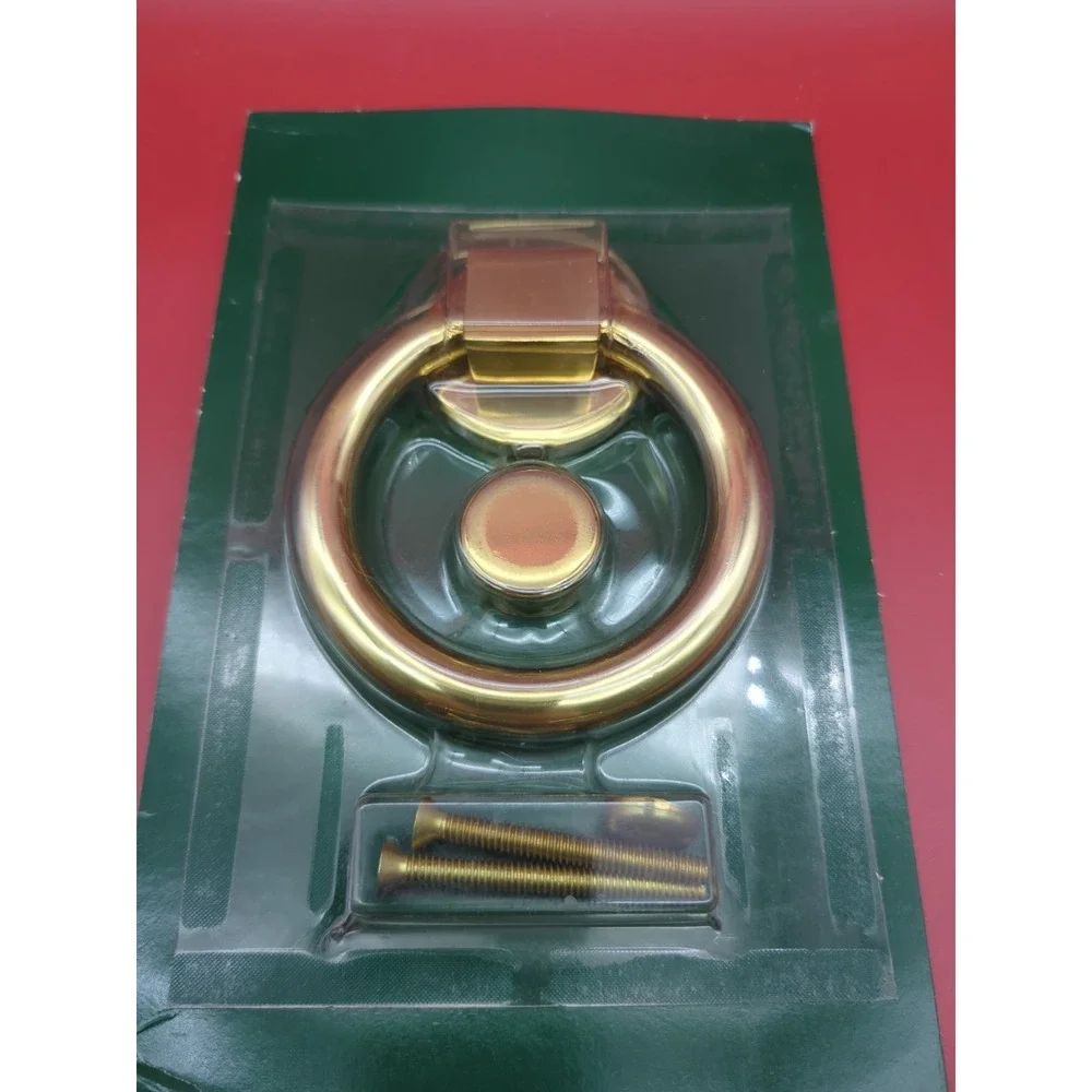 BRAINERD ROUND METAL RING DOOR KNOCKER SOLID BRASS